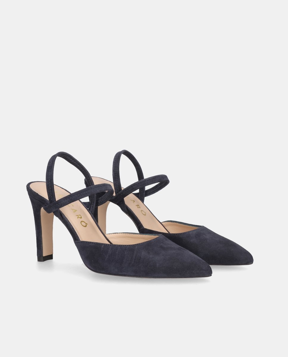Zapatos de salón alya de mujer en ante suave - Mascaró - Azul Azul-3