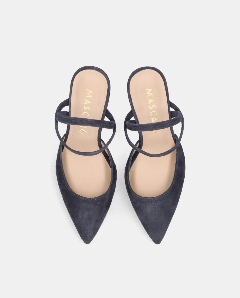 Zapatos de salón alya de mujer en ante suave - Mascaró - Azul Azul-2