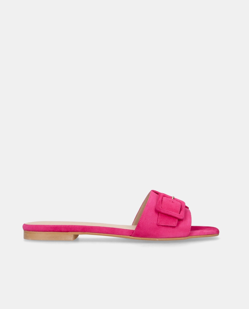 Sandalias planas Isla de mujer ante suave - Mascaró - Rosa Rosa-1