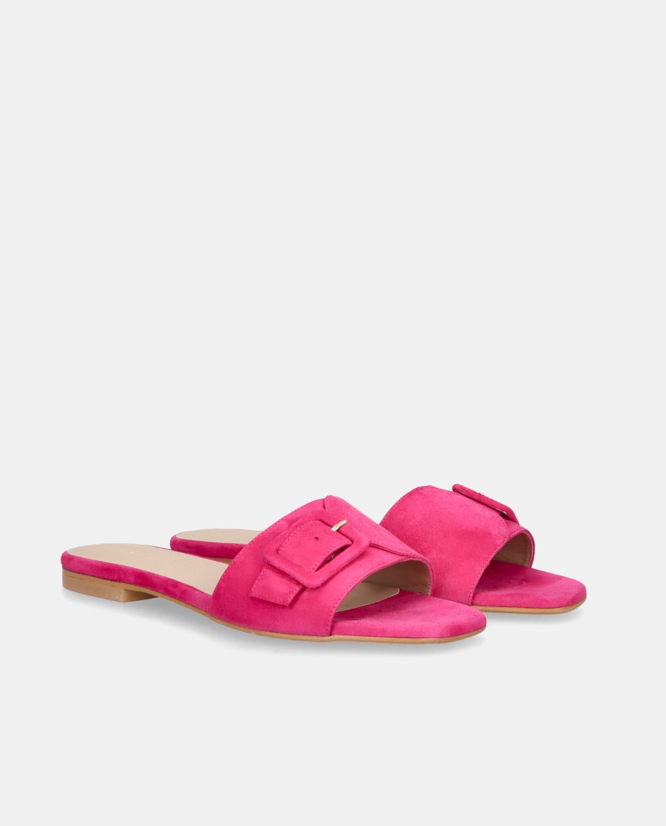 Sandalias planas Isla de mujer ante suave - Mascaró - Rosa Rosa-3