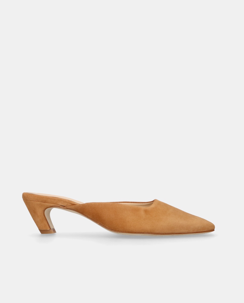 Mules astin de mujer en ante suave - Mascaró - Marrón Marrón-1