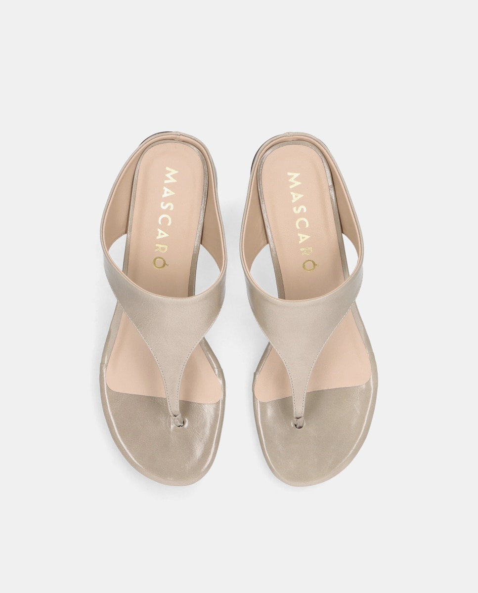Sandalias de tacón Rosanna de mujer en piel Gris Mascaró Gris-2