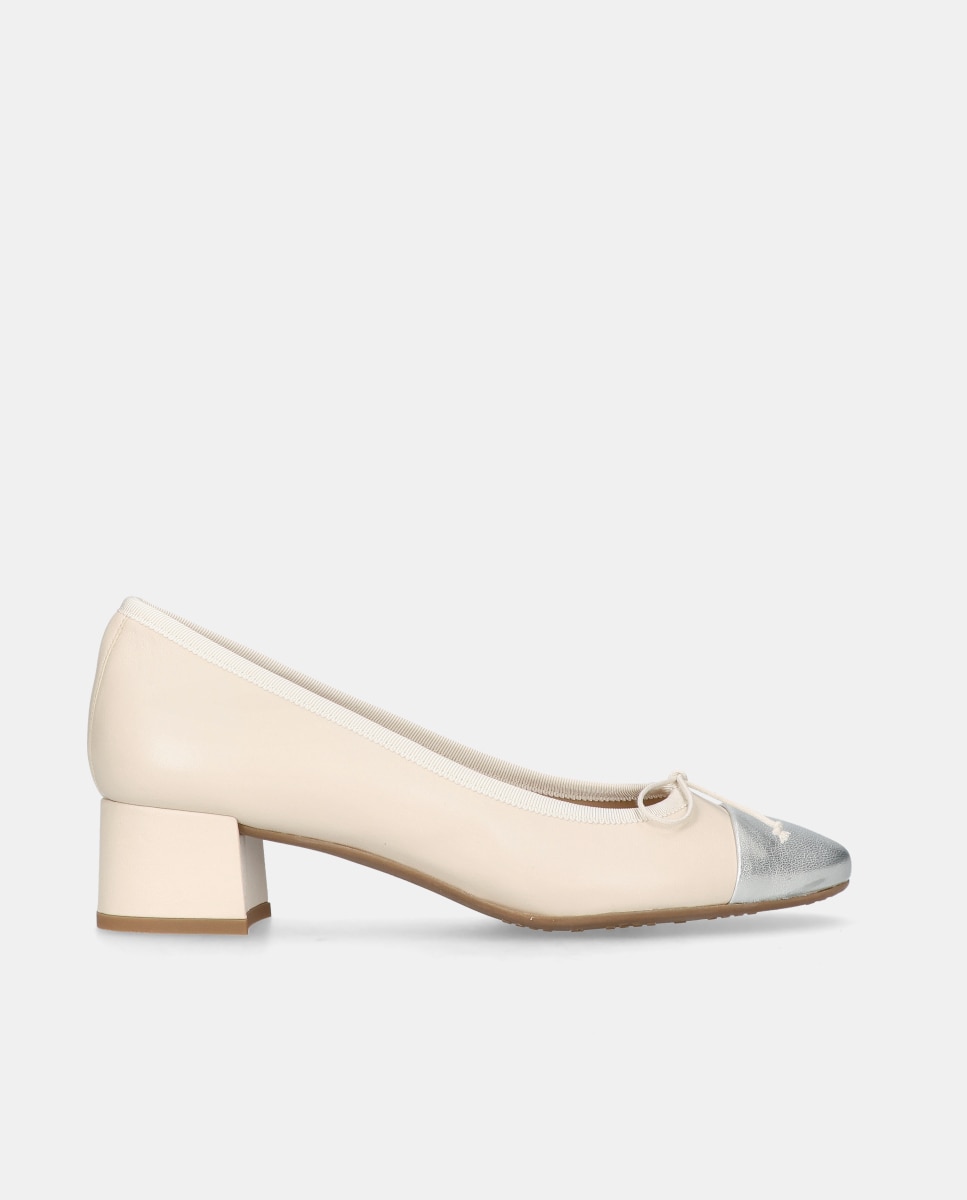 Zapatos de salón Luisa de mujer en napa - Mascaró - Blanco Blanco-1