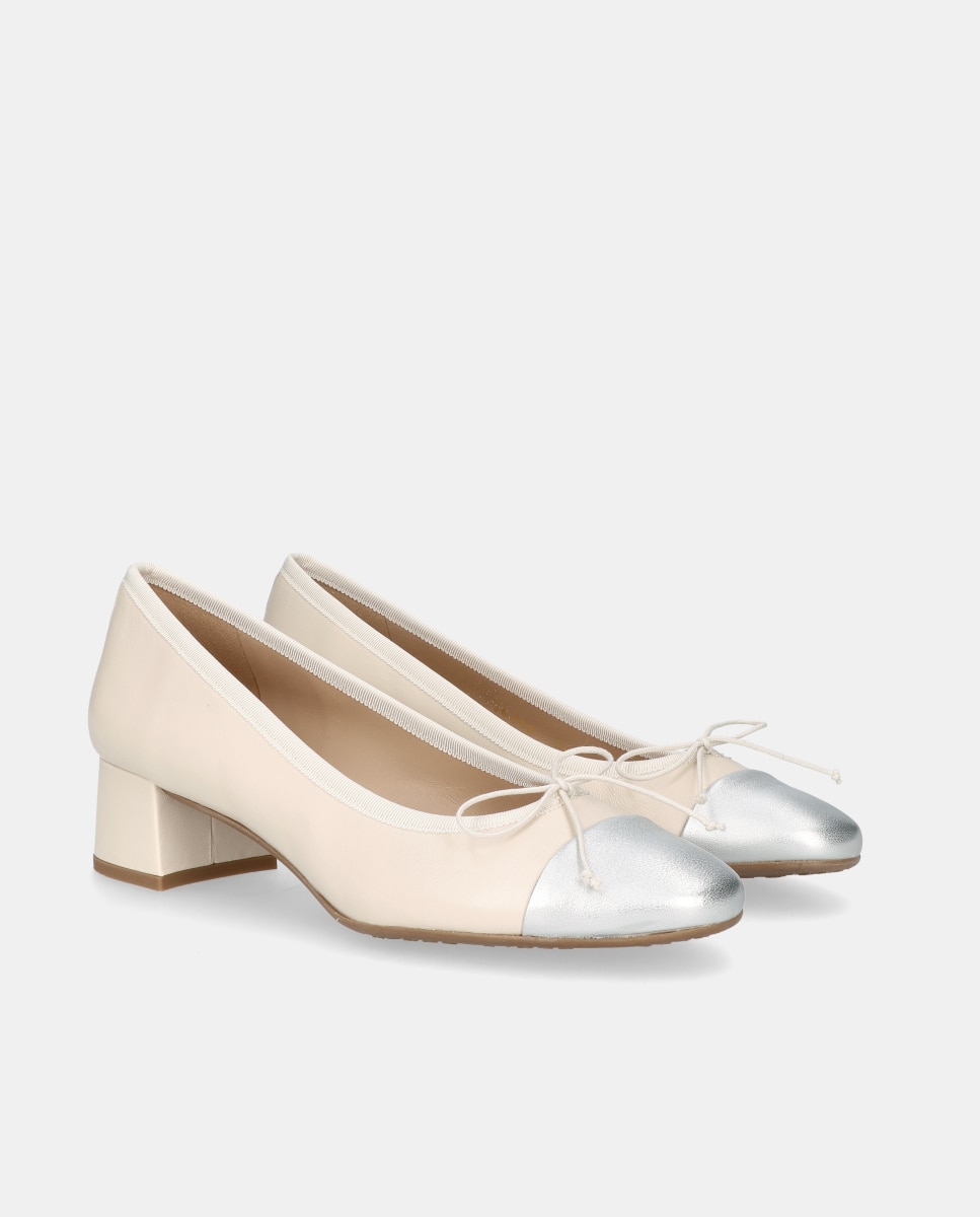 Zapatos de salón Luisa de mujer en napa - Mascaró - Blanco Blanco-3