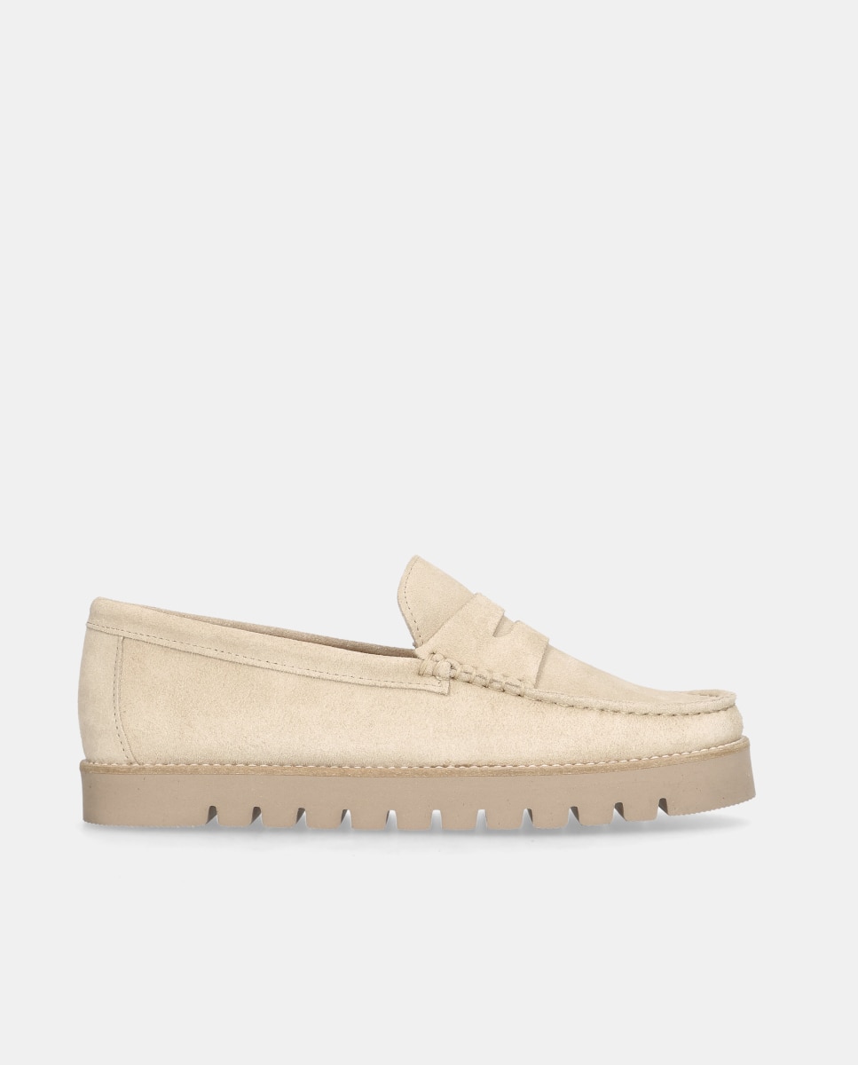 Mocasines Josephine de mujer en piel estampado serpiente - Mascaró - Beige Beige-1