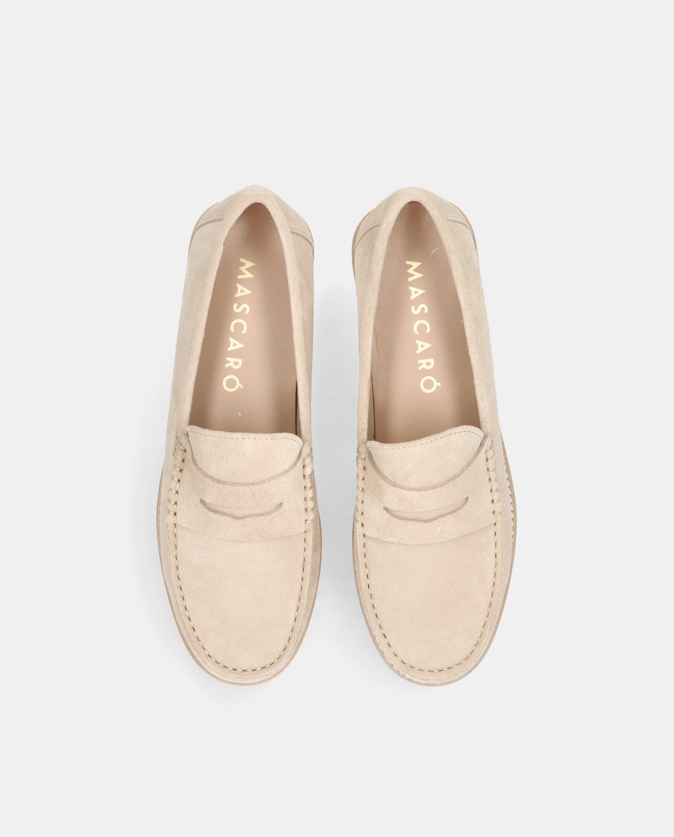 Mocasines Josephine de mujer en piel estampado serpiente - Mascaró - Beige Beige-2