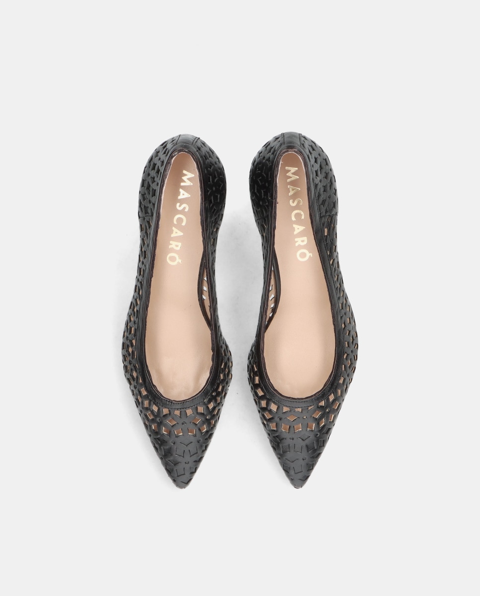 Zapatos de salón Noa de mujer en napa perforada - Mascaró - Negro Negro-2