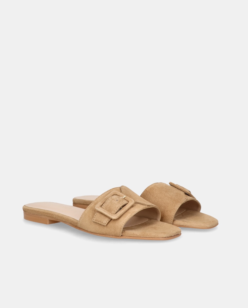 Sandalias planas Isla de mujer ante suave - Mascaró - Marrón Marrón-3