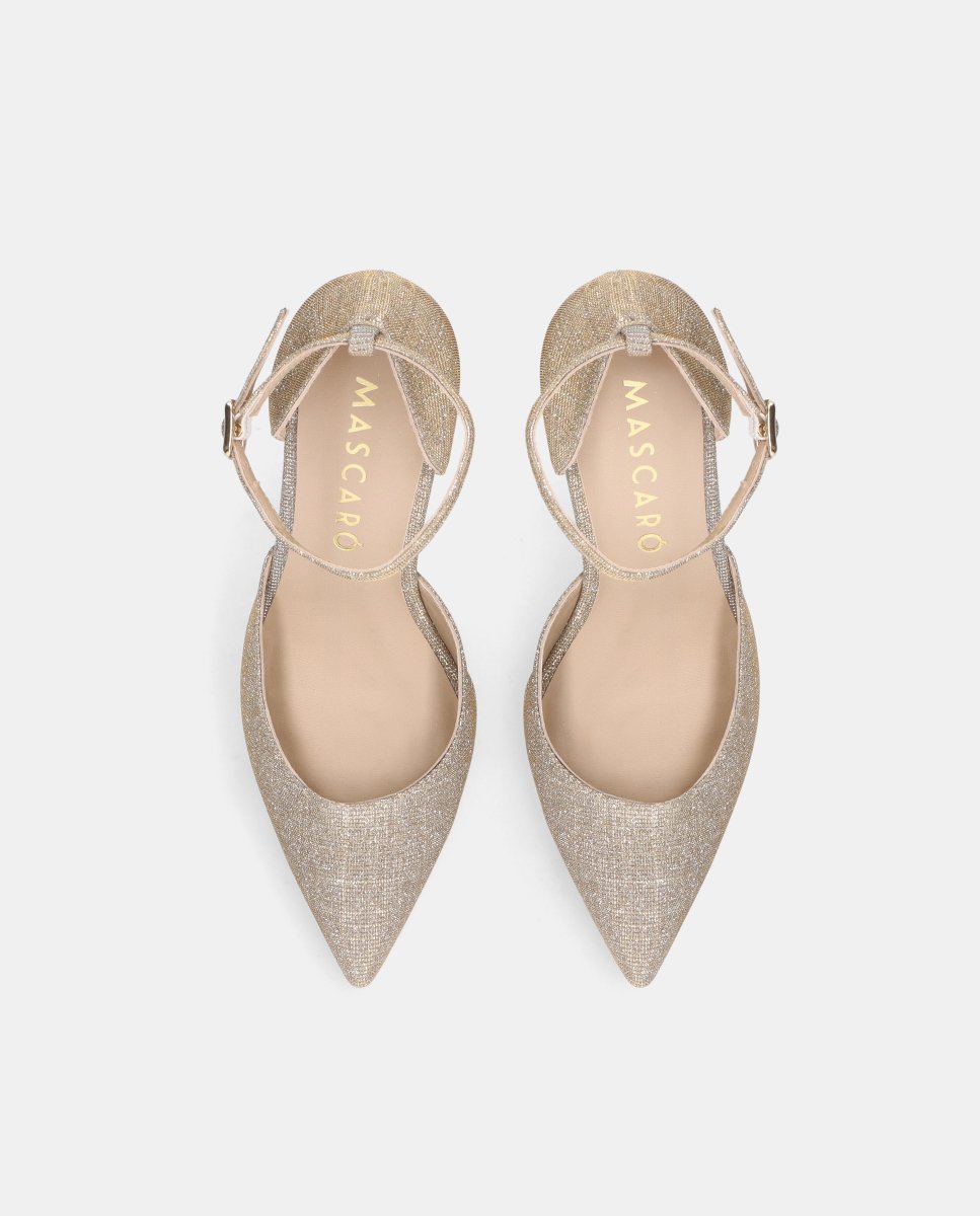 Zapatos de salón alya de mujer en tela brillante - Mascaró - Plateado Plateado-2