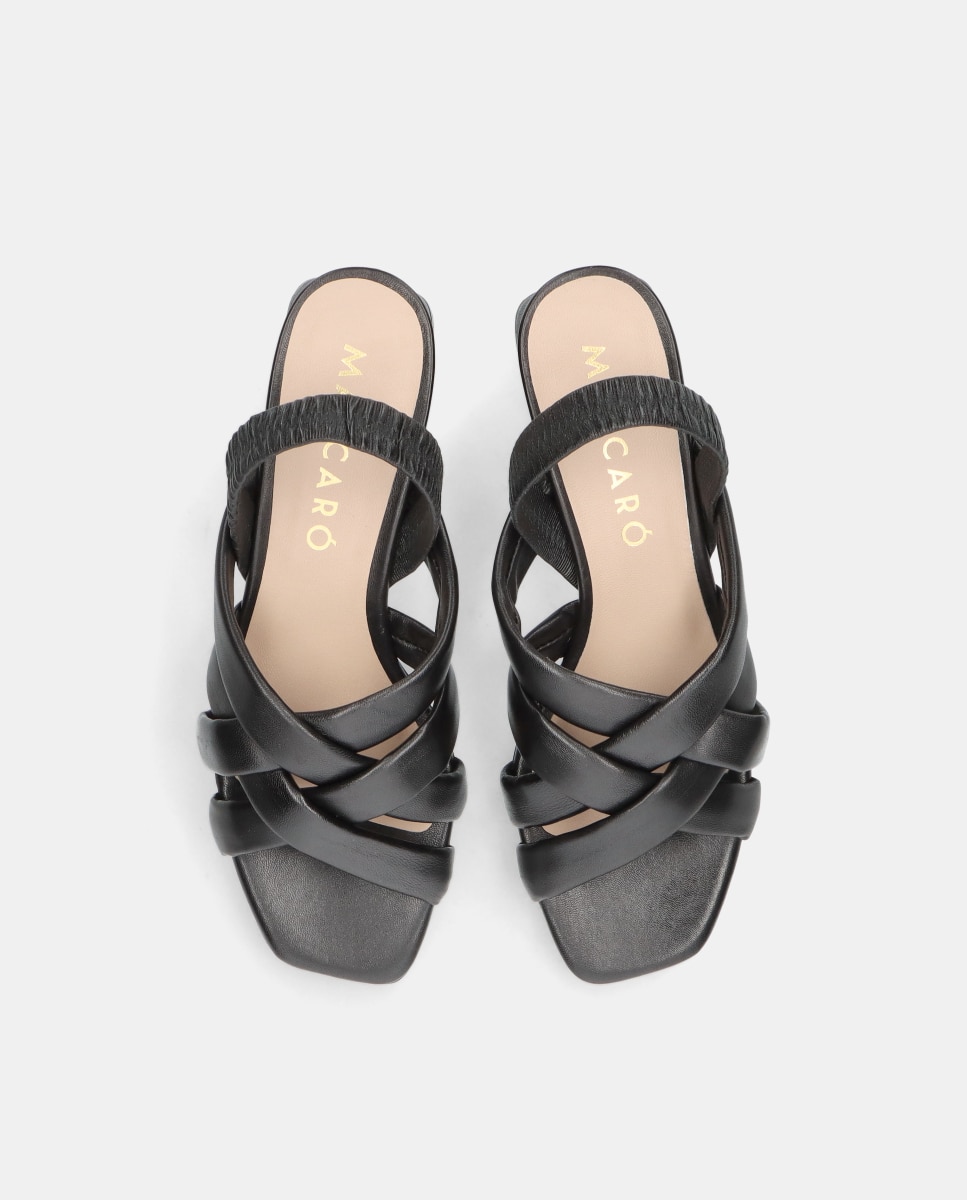 Sandalias cannes de mujer en napa suave Negro Mascaró Negro-2