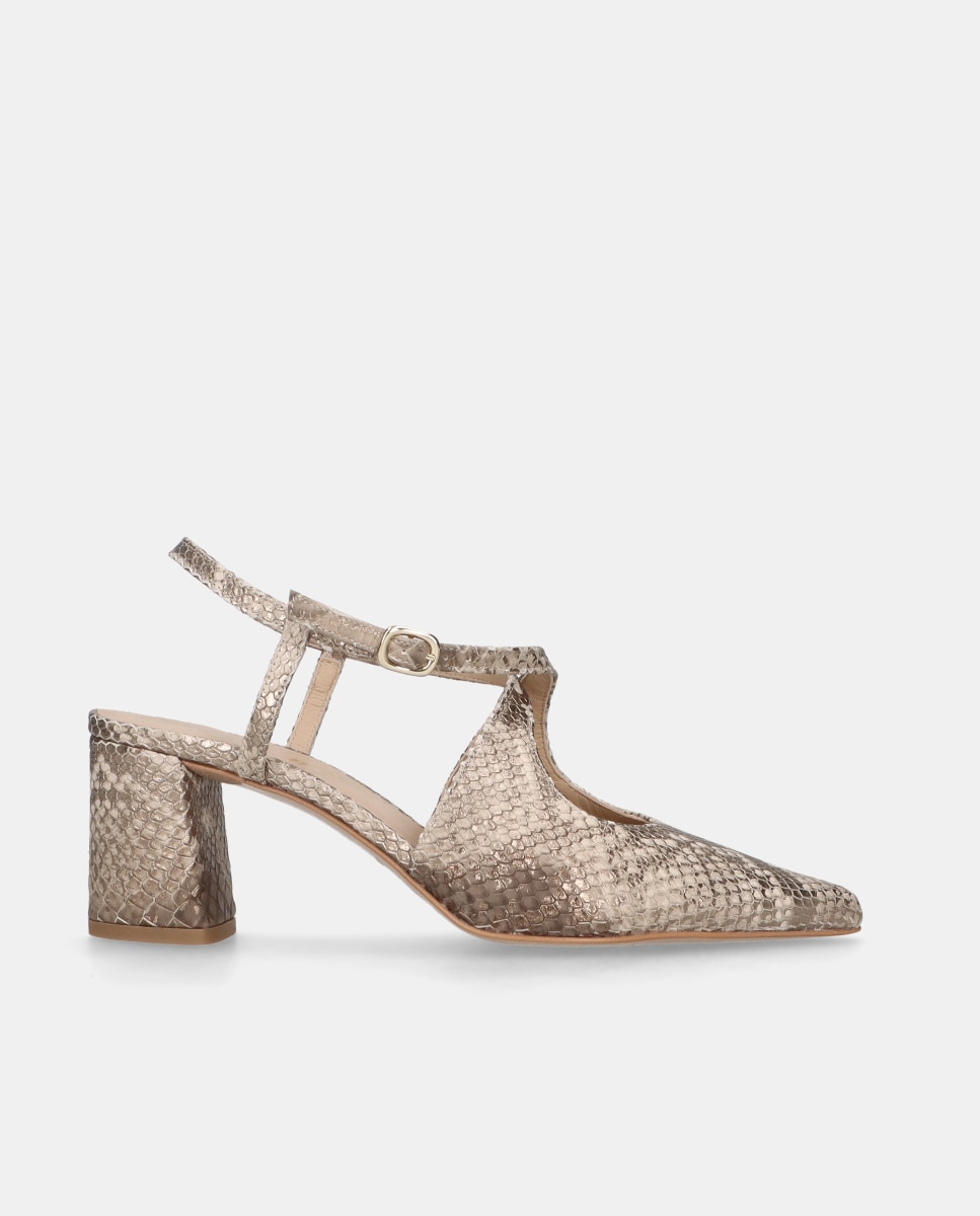 Zapatos de salón Phoebe de mujer en napa estampado serpiente Estampado Mascaró Estampado-1