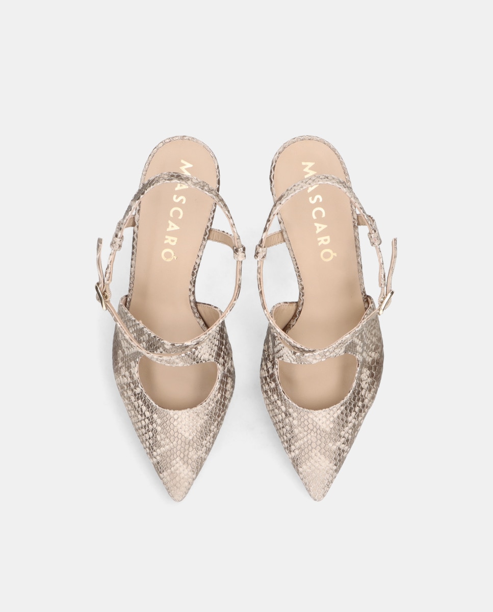 Zapatos de salón Phoebe de mujer en napa estampado serpiente Estampado Mascaró Estampado-2