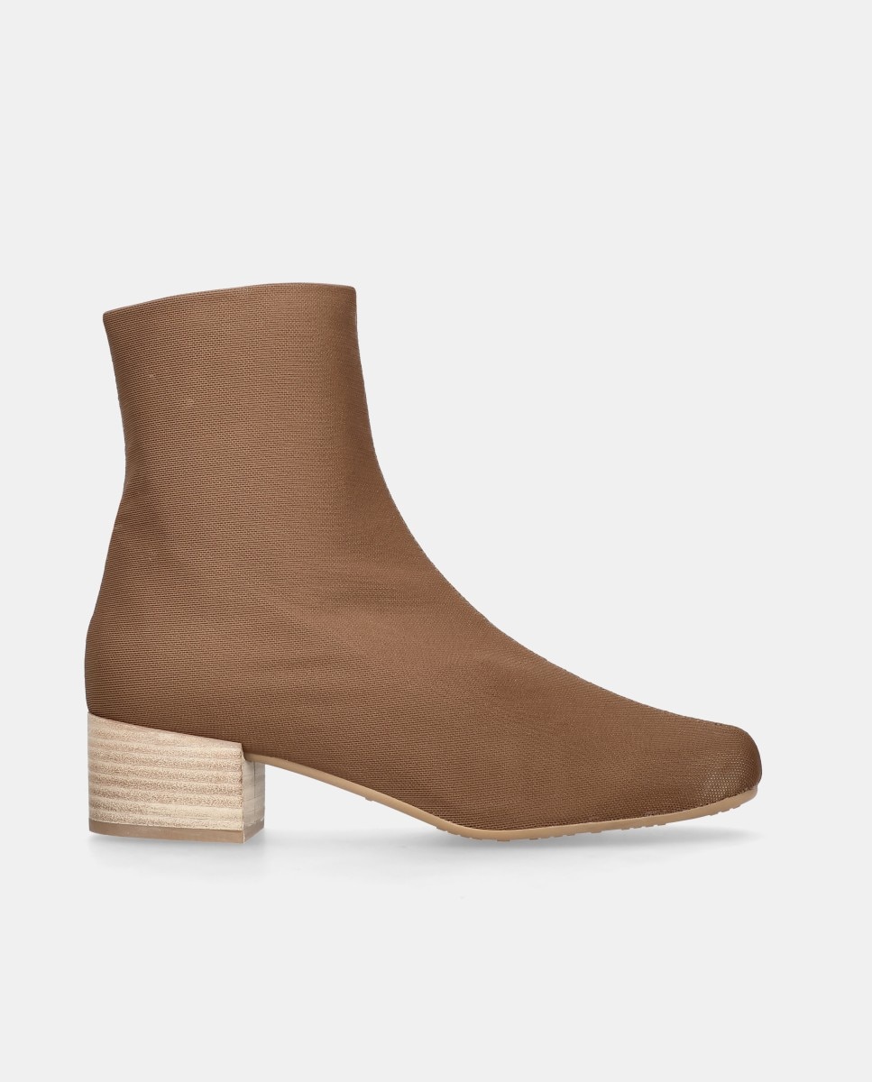 Botines milan de mujer en tela elástica transpirable - Mascaró - Marrón Marrón-1