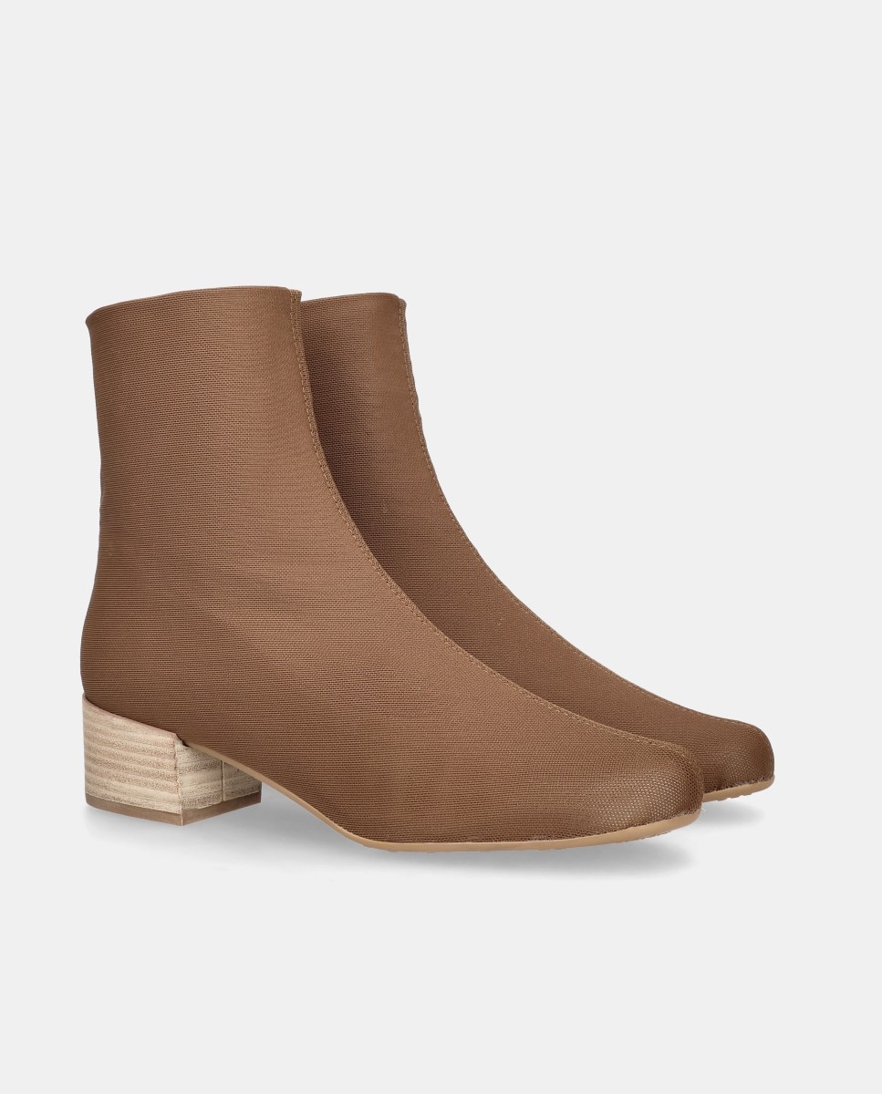 Botines milan de mujer en tela elástica transpirable - Mascaró - Marrón Marrón-3