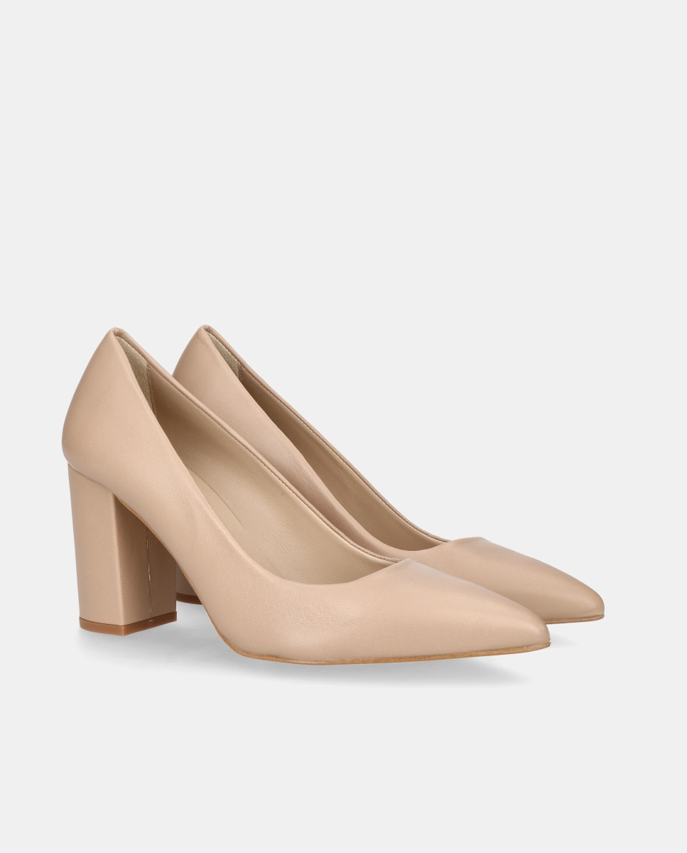 Zapatos de salón Alya de mujer en napa suave Natural Mascaró Natural-3