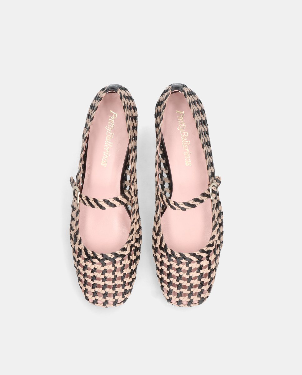Bailarinas zoey de mujer en napa entrelazada - Pretty Ballerinas - Negro Negro-2