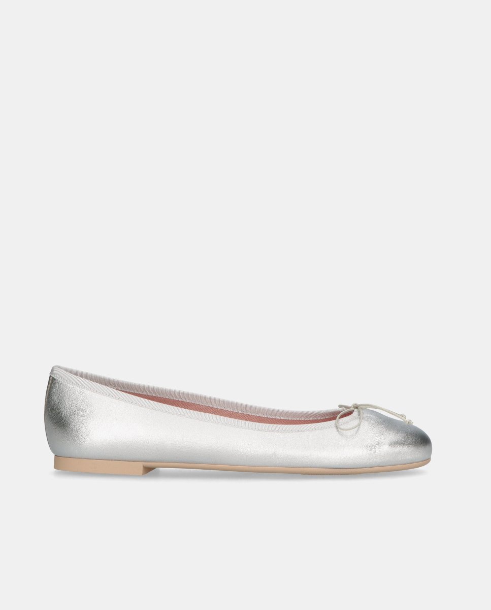 Bailarinas nicole de mujer en napa metalizada - Pretty Ballerinas - Plata Plata-1