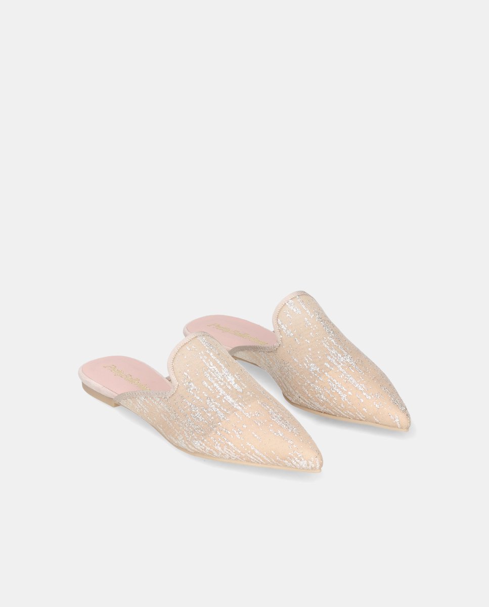Mules de mujer ella en tela de red - Pretty Ballerinas - Beige Beige-3