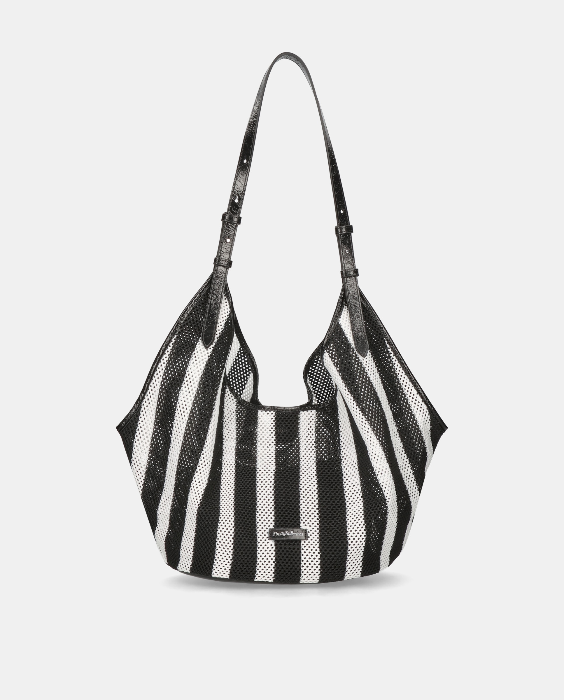 Imagen 0 de Bolso de hombro de mujer en tela de red Negro