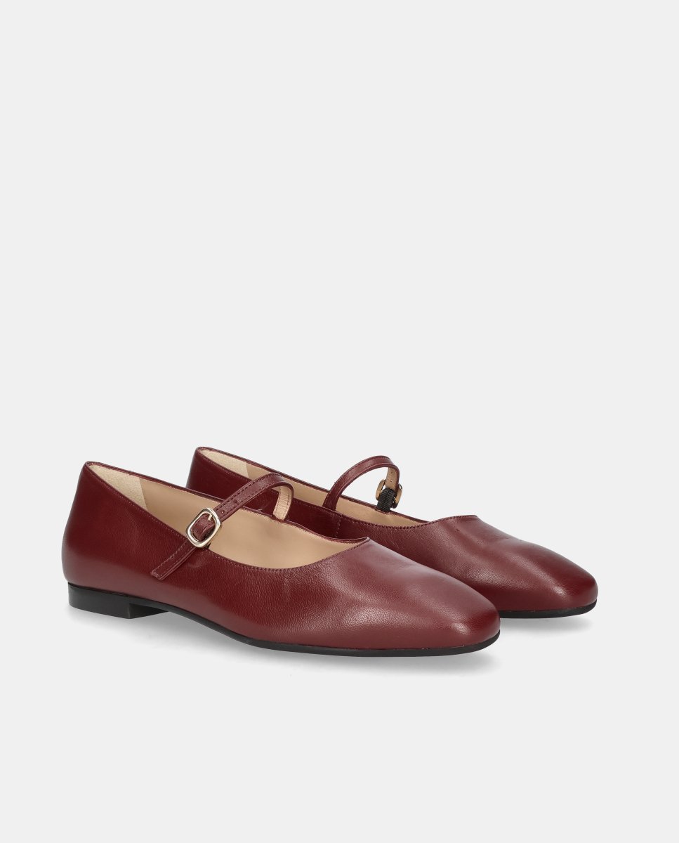 Bailarinas fede de mujer en napa suave - Mascaró - Rojo Rojo-3