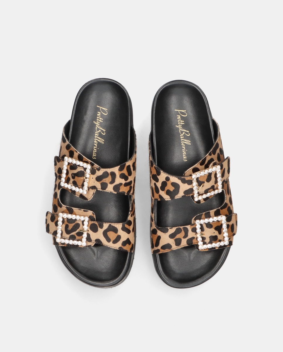 Sandalias planas Belle de mujer en poni estampado leopardo - Pretty Ballerinas - Multicolor Multicolor-2