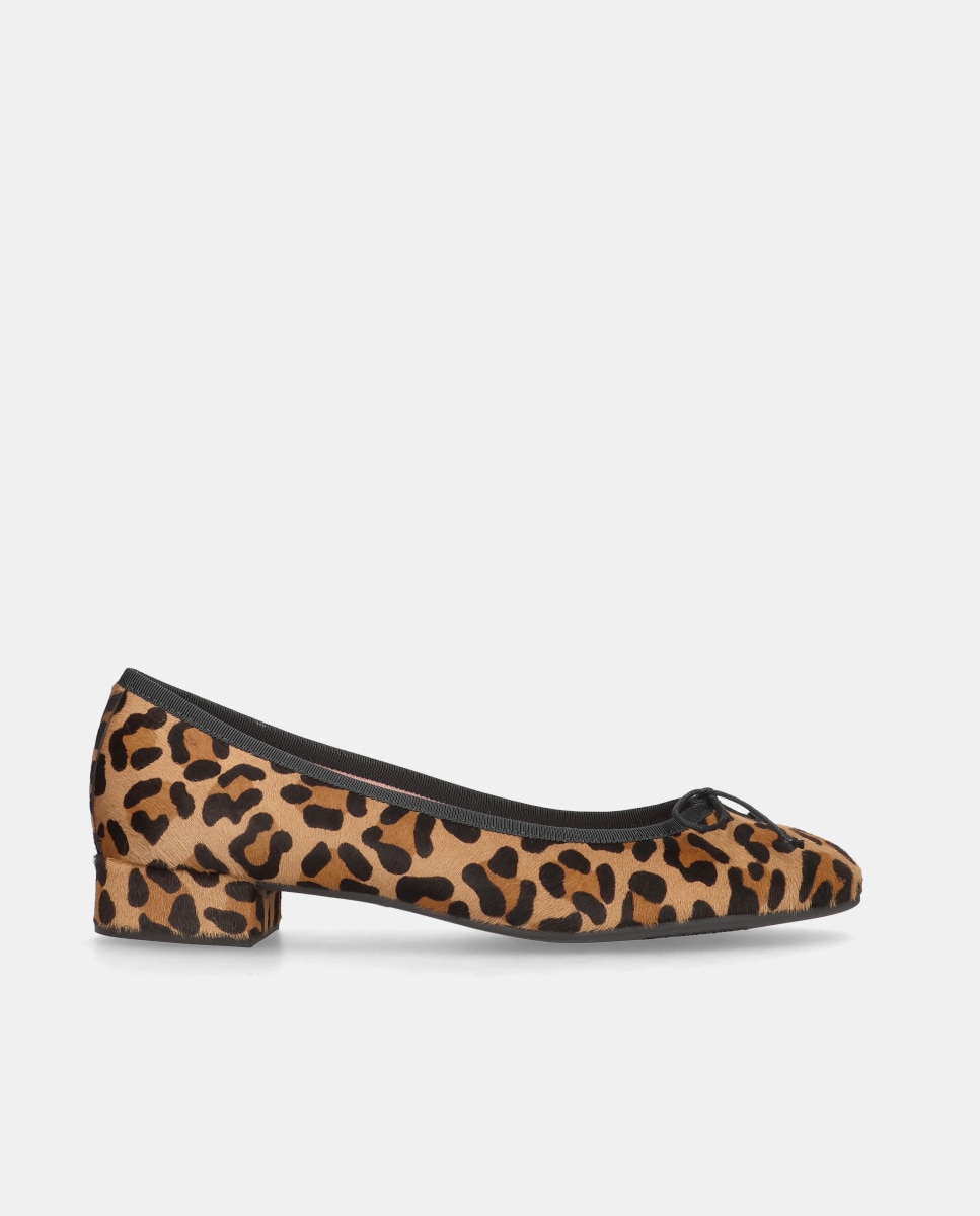 Pretty Ballerinas - Bailarinas con tacón Gretschen de mujer en poni estampado.