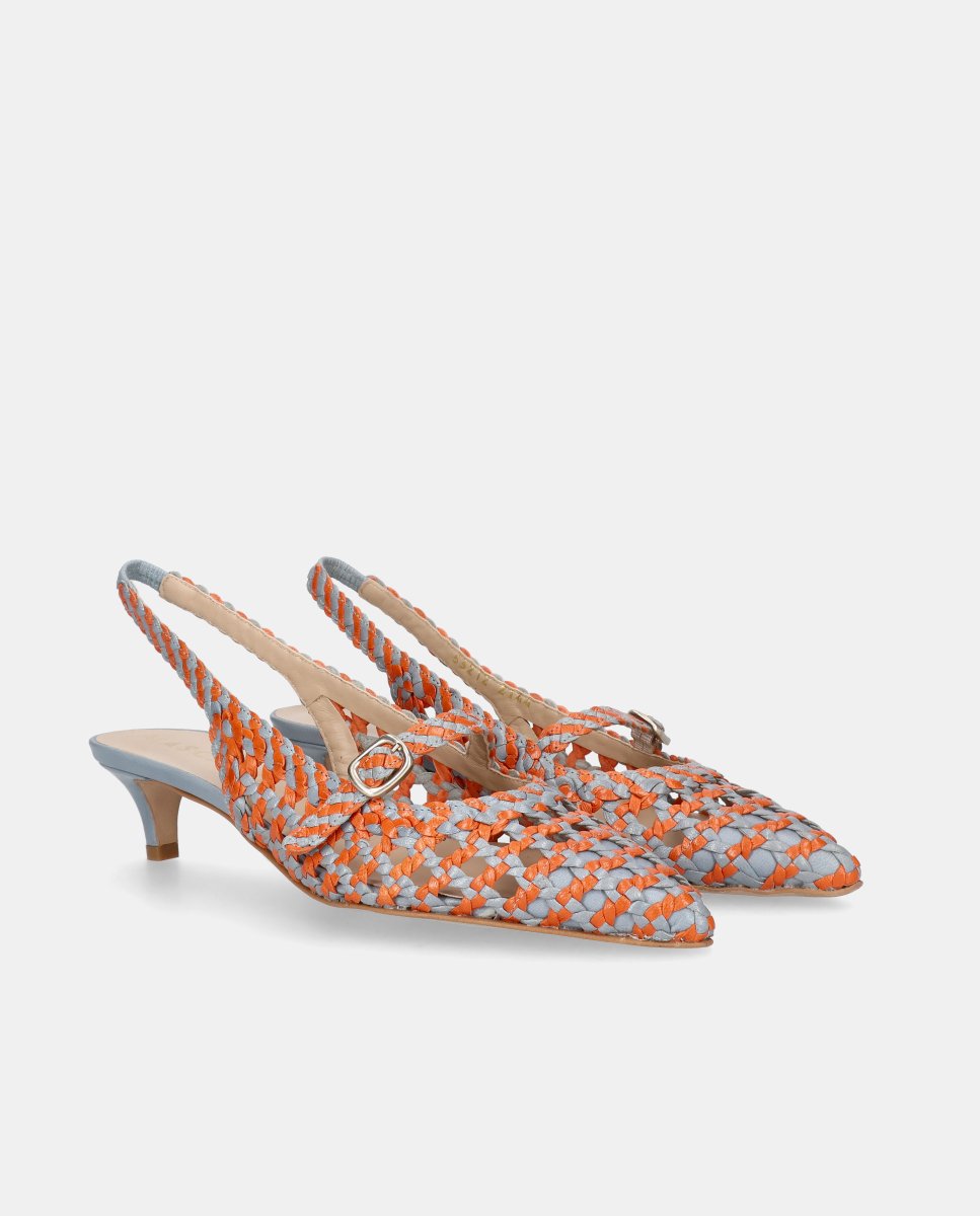 Zapatos de salón holly de mujer en napa entrelazada - Mascaró - Naranja Naranja-3