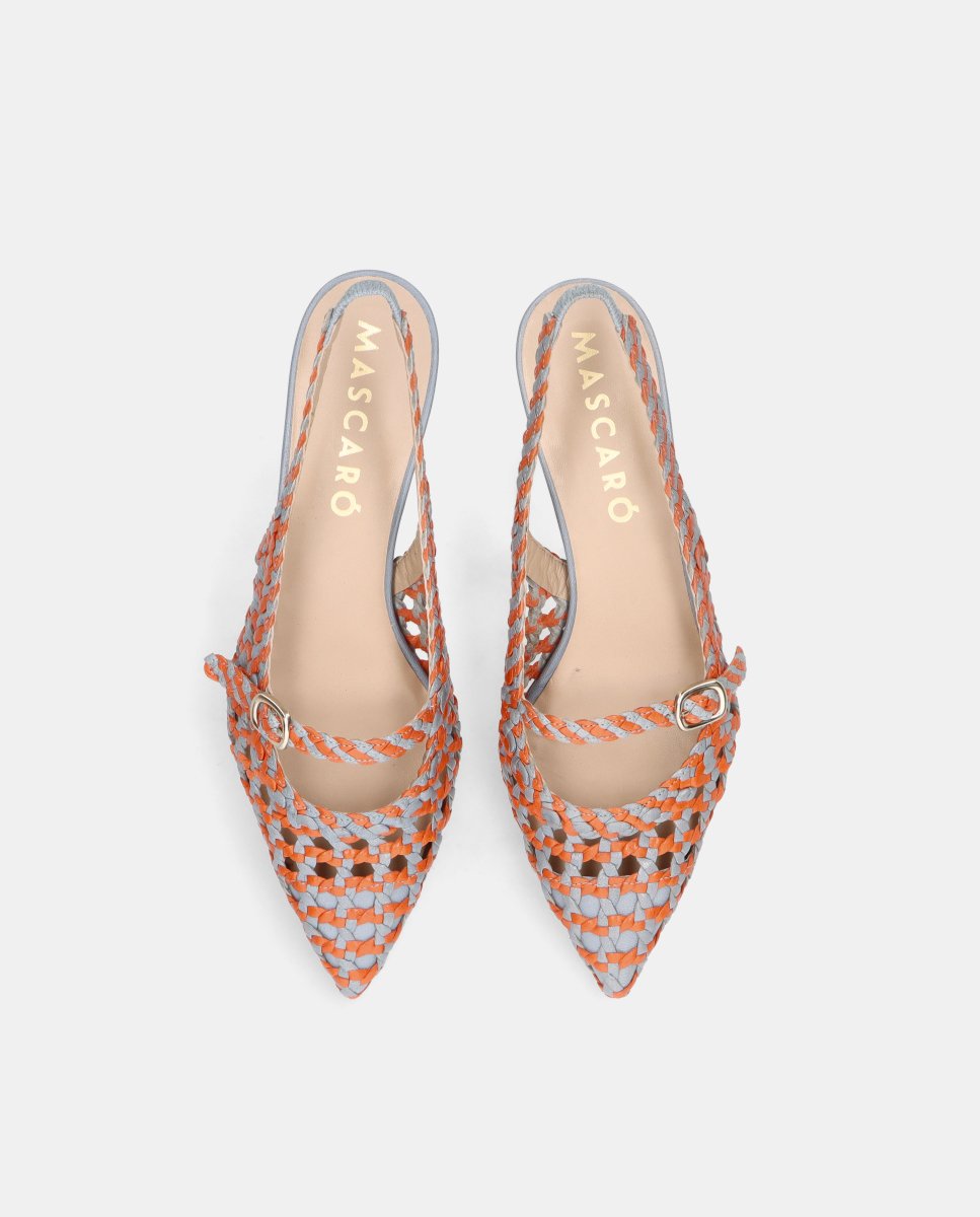 Zapatos de salón holly de mujer en napa entrelazada - Mascaró - Naranja Naranja-2