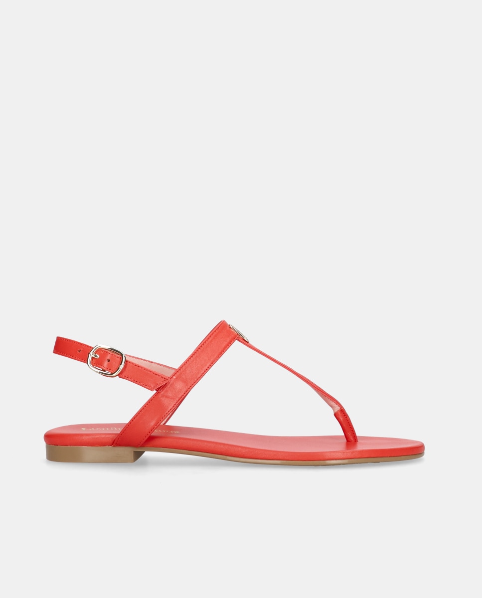Sandalias planas Judy de mujer en napa - Pretty Ballerinas - Rojo Rojo-1