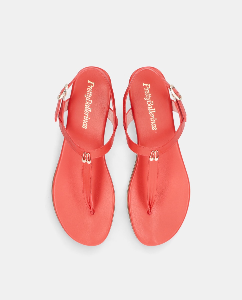 Sandalias planas Judy de mujer en napa - Pretty Ballerinas - Rojo Rojo-2