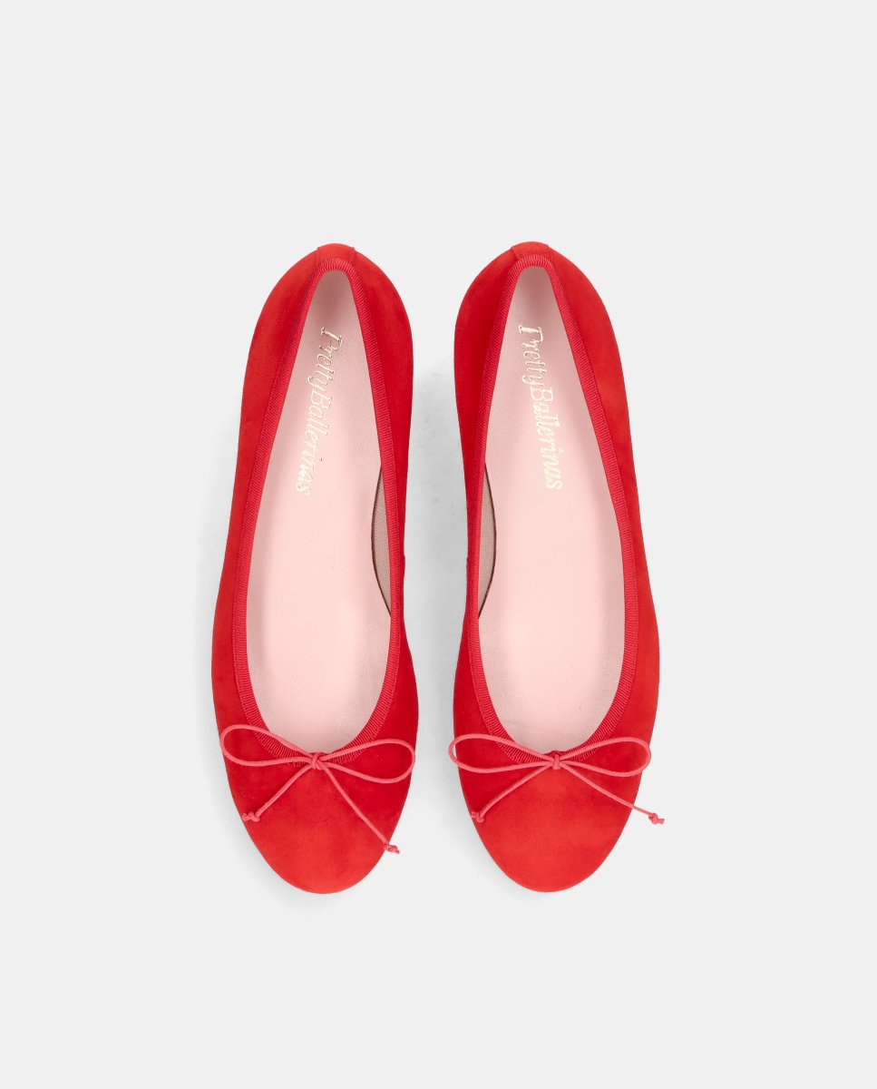 Bailarinas gretschen de mujer en ante suave - Pretty Ballerinas - Rojo Rojo-2