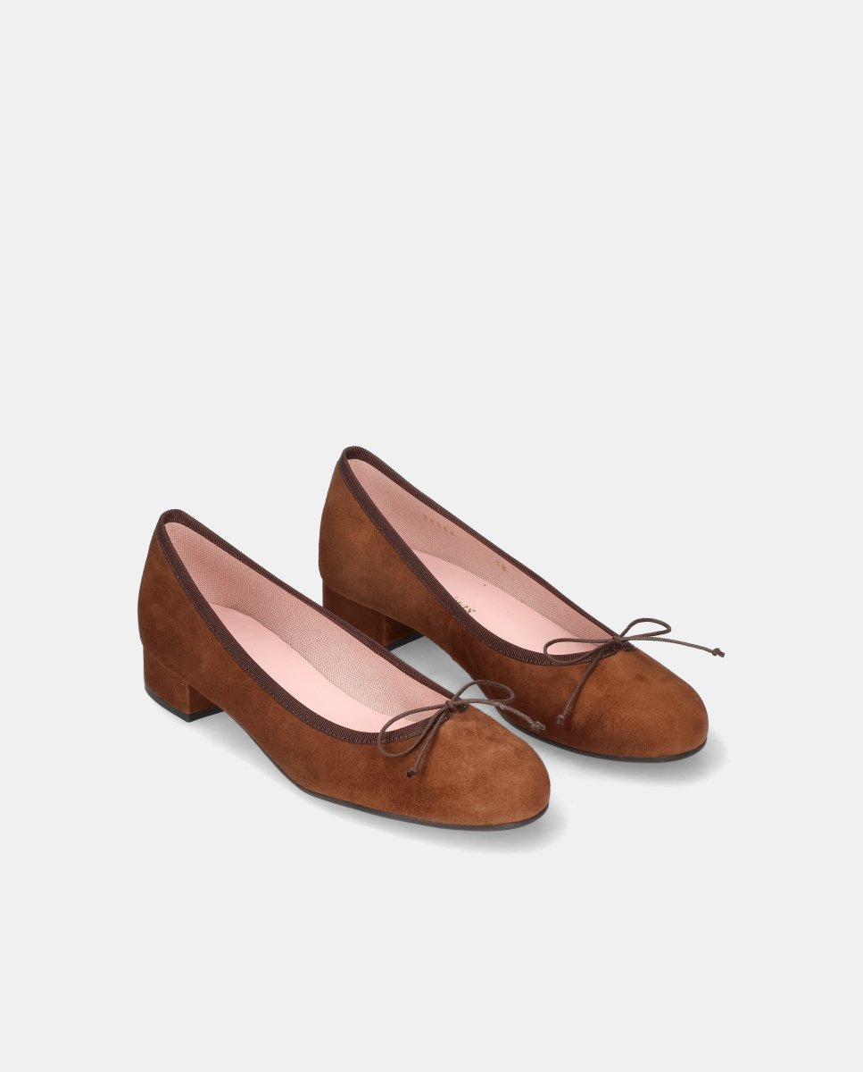 Bailarinas gretschen de mujer en ante suave - Pretty Ballerinas - Marrón Marrón-3