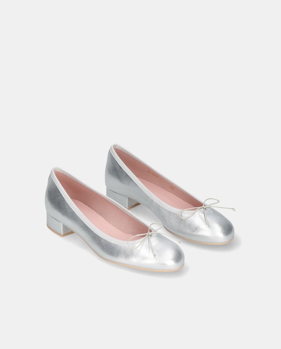 Bailarinas Gretschen de mujer en napa metalizada - Pretty Ballerinas - Plata Plata-2