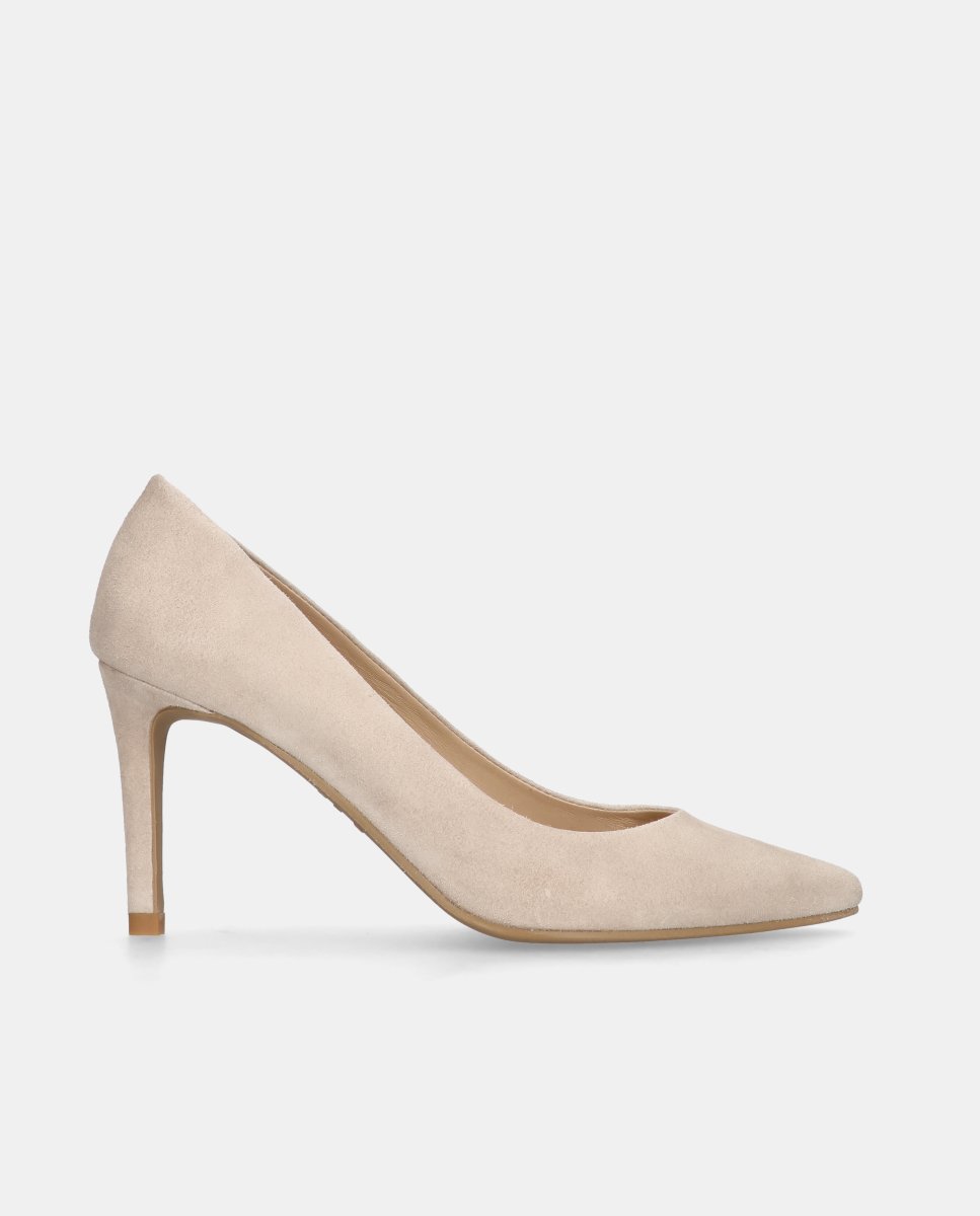 Zapatos de salón renata de mujer en ante suave - Mascaró - Beige Beige-1