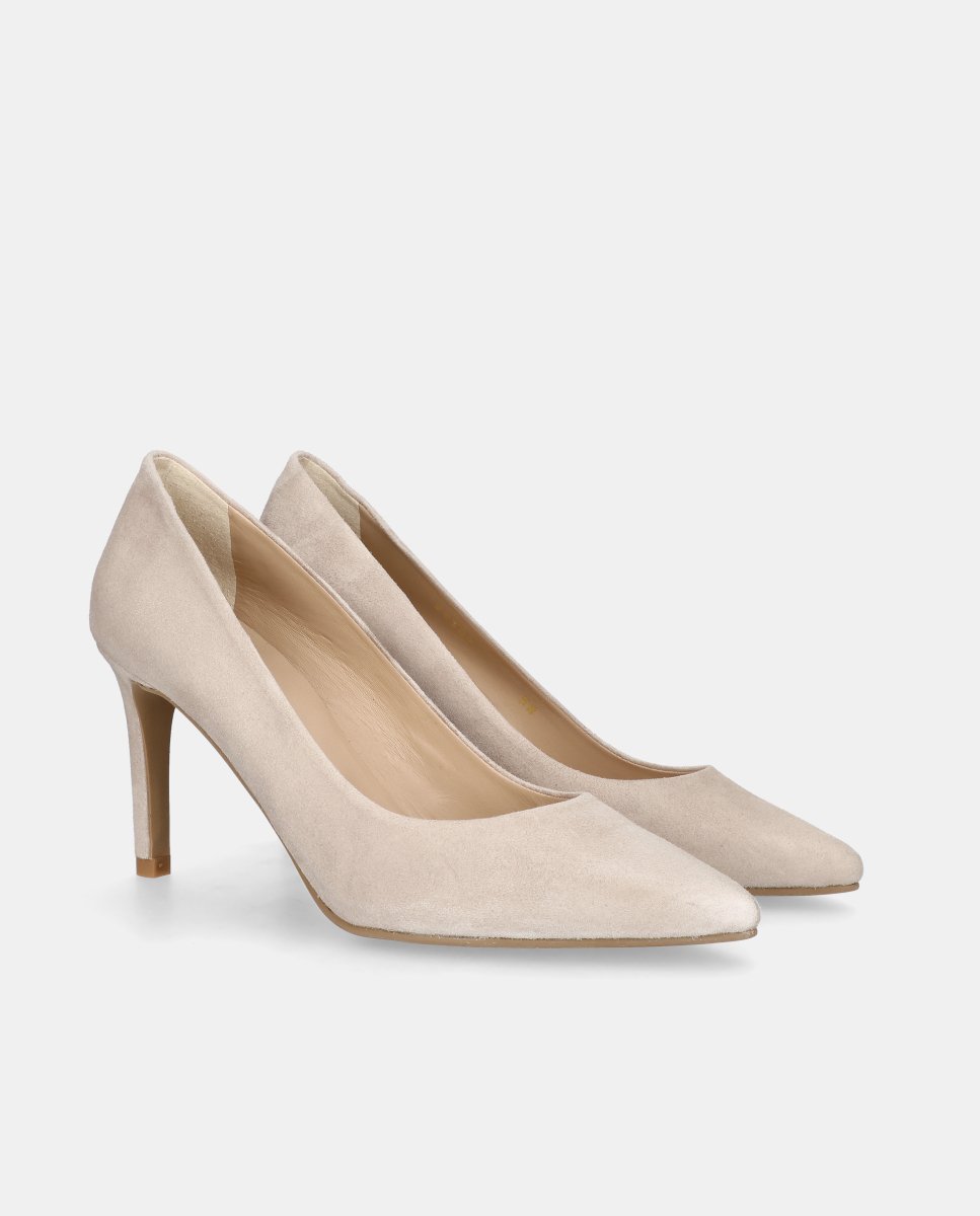 Zapatos de salón renata de mujer en ante suave - Mascaró - Beige Beige-3