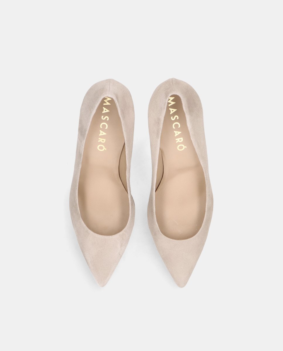 Zapatos de salón renata de mujer en ante suave - Mascaró - Beige Beige-2