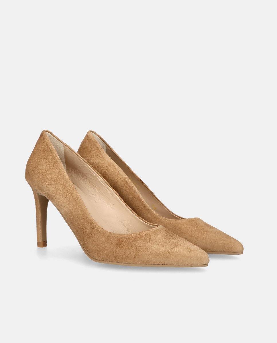 Zapatos de salón renata de mujer en ante suave - Mascaró - Marrón Marrón-3