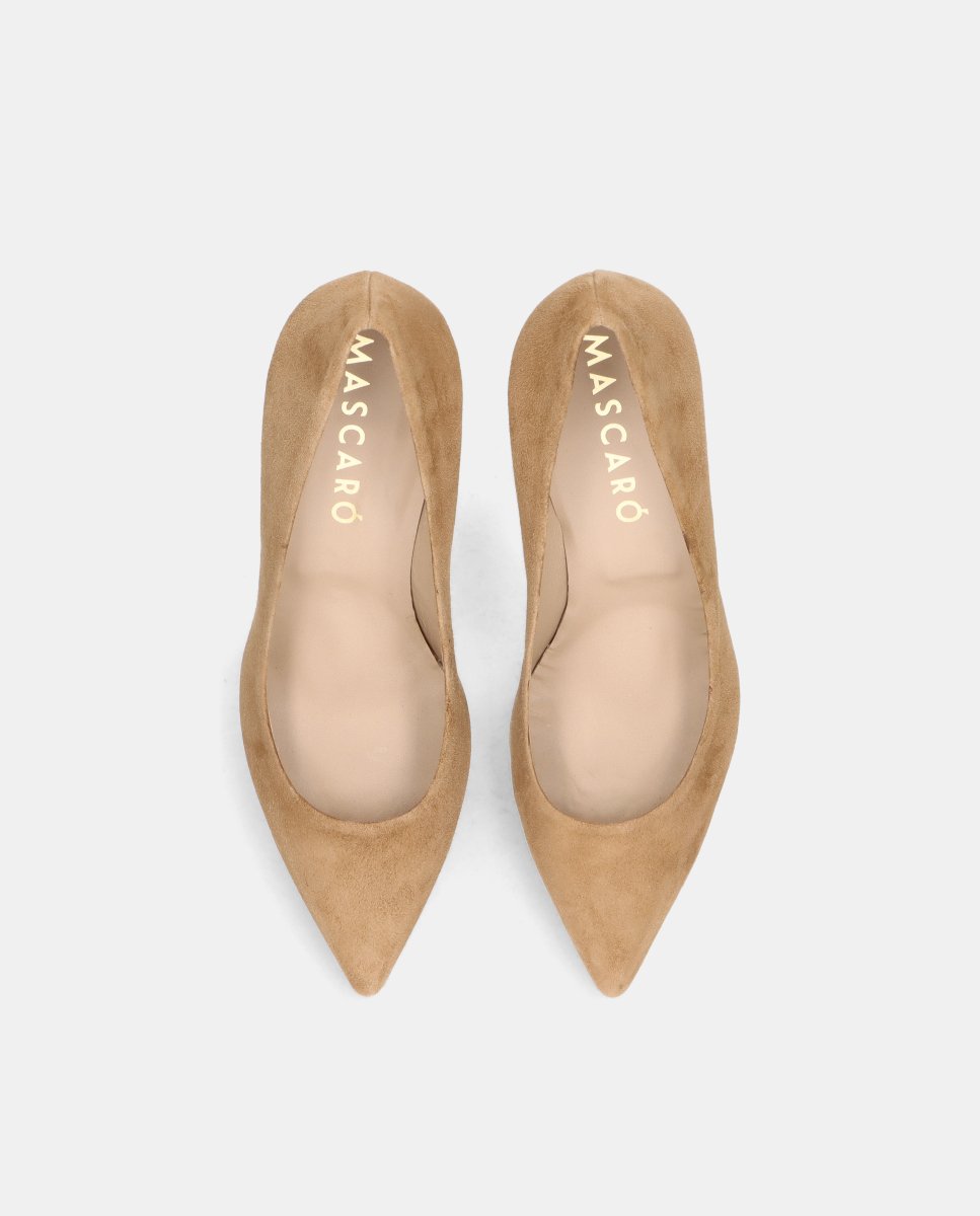 Zapatos de salón renata de mujer en ante suave - Mascaró - Marrón Marrón-2