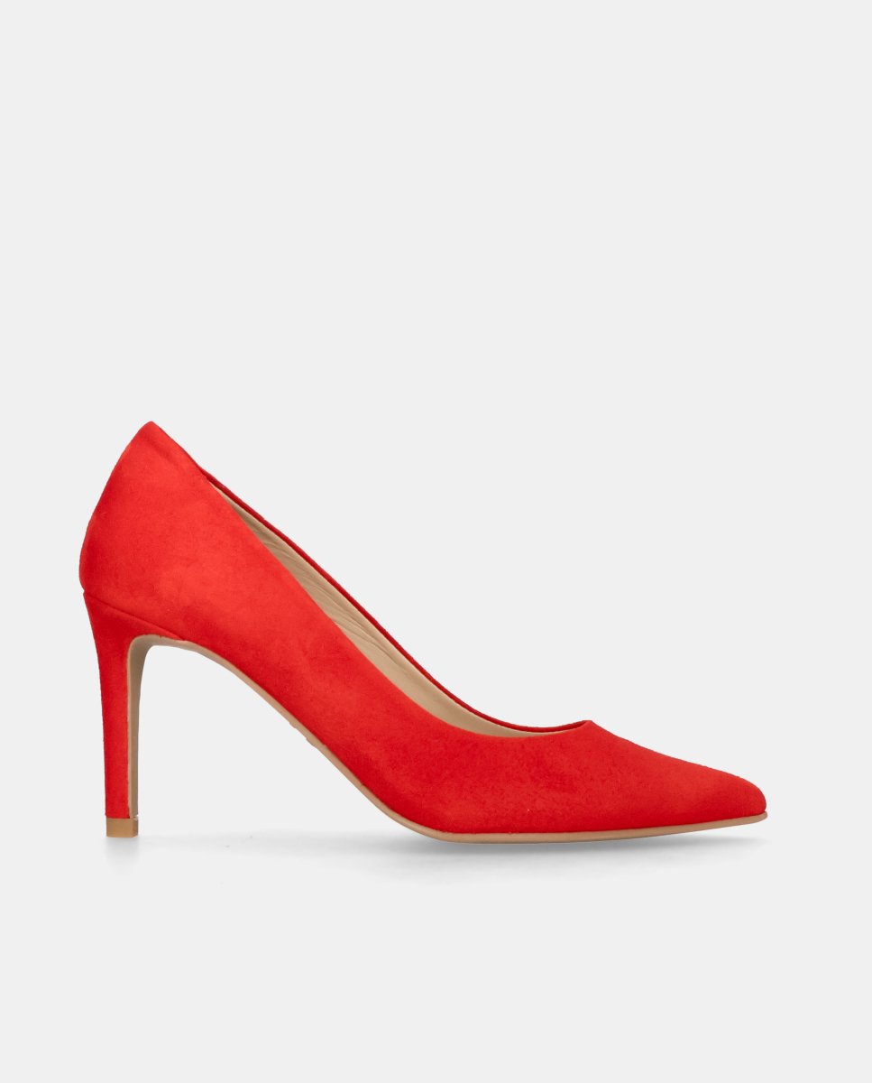 Zapatos de salón renata de mujer en ante - Mascaró - Rojo Rojo-1