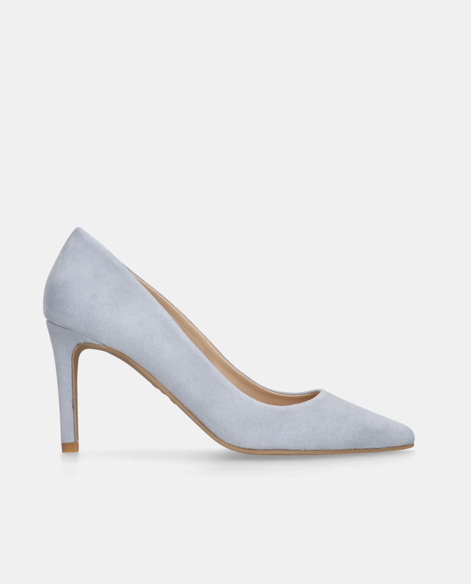 Zapatos de salón Renata de mujer en ante Azul Mascaró Azul-1