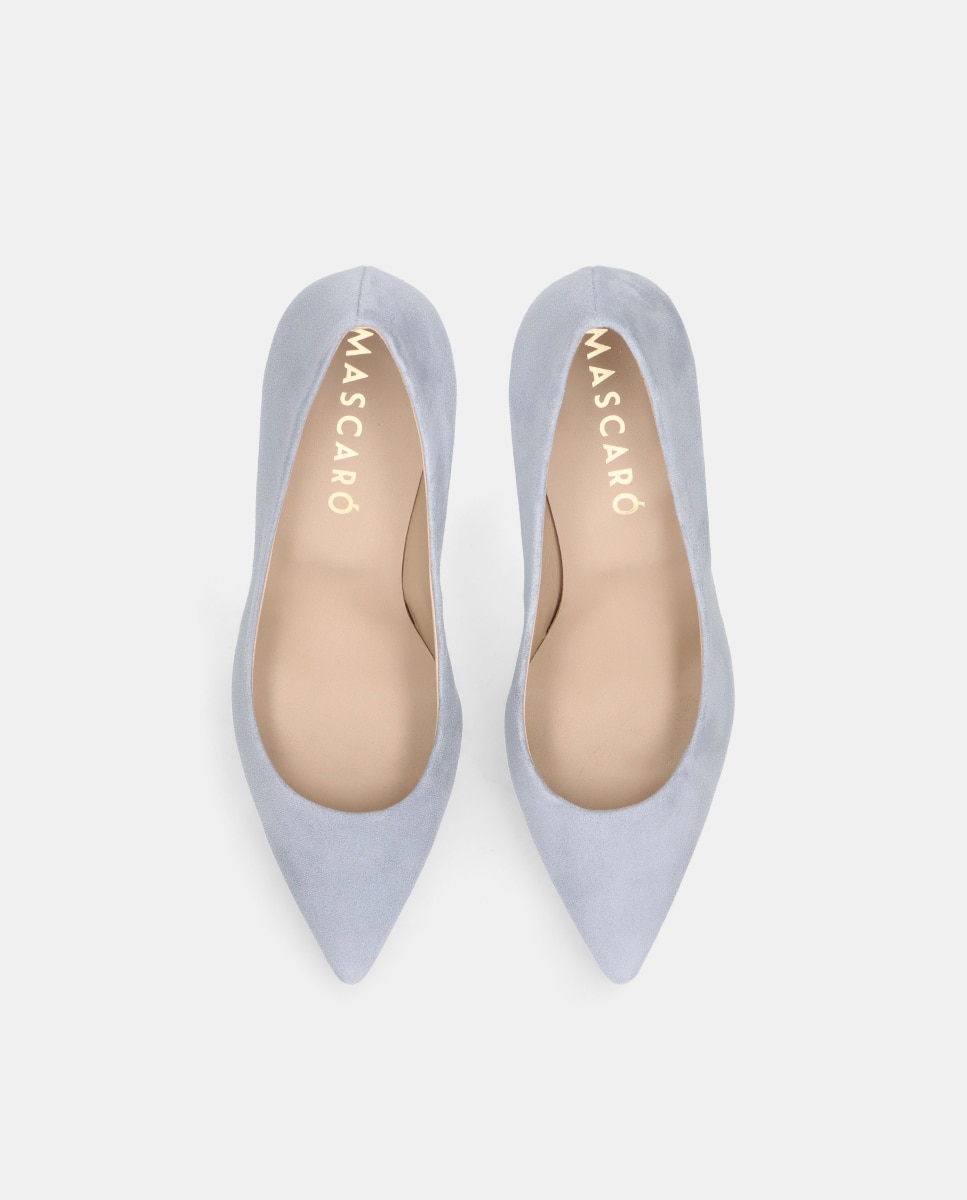 Zapatos de salón Renata de mujer en ante Azul Mascaró Azul-2