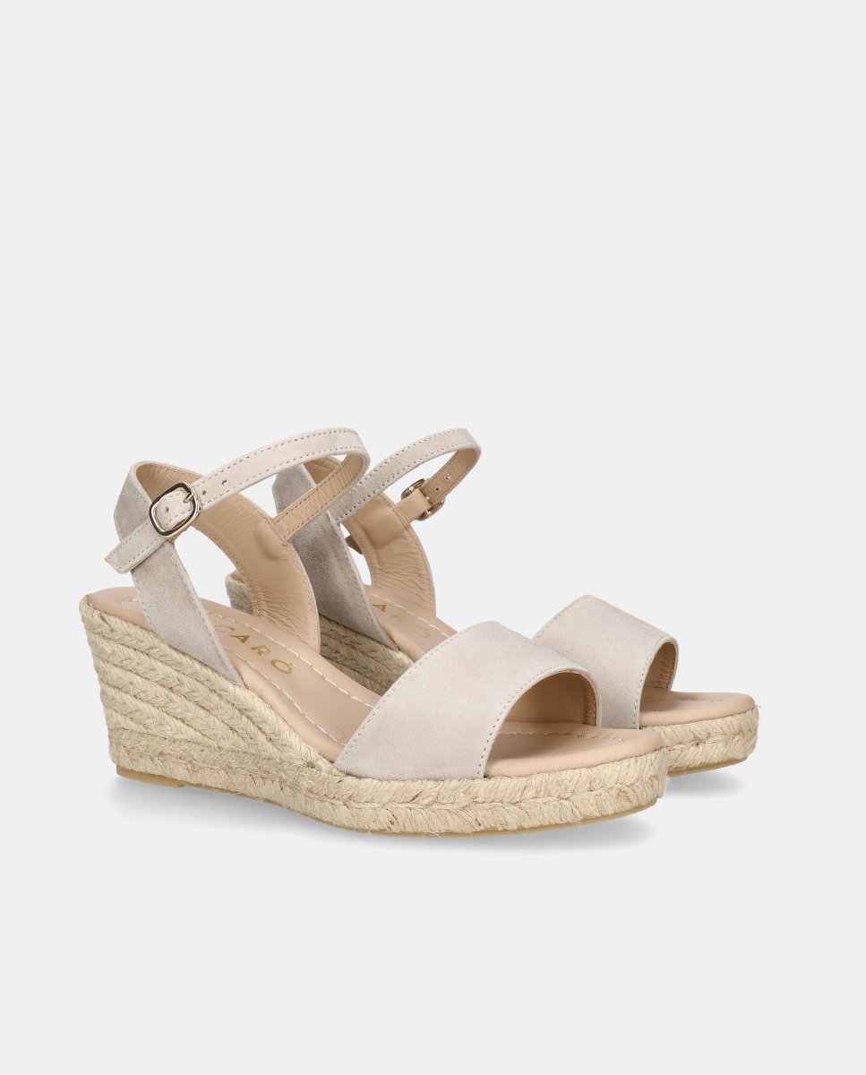 Alpargatas deborah de mujer en ante suave - Mascaró - Beige Beige-3