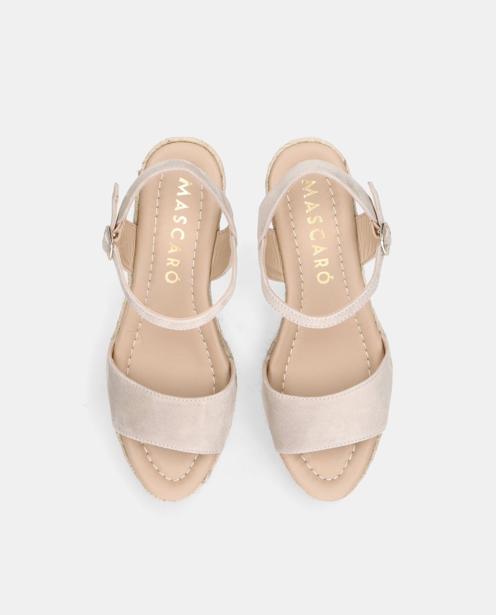 Alpargatas deborah de mujer en ante suave - Mascaró - Beige Beige-2