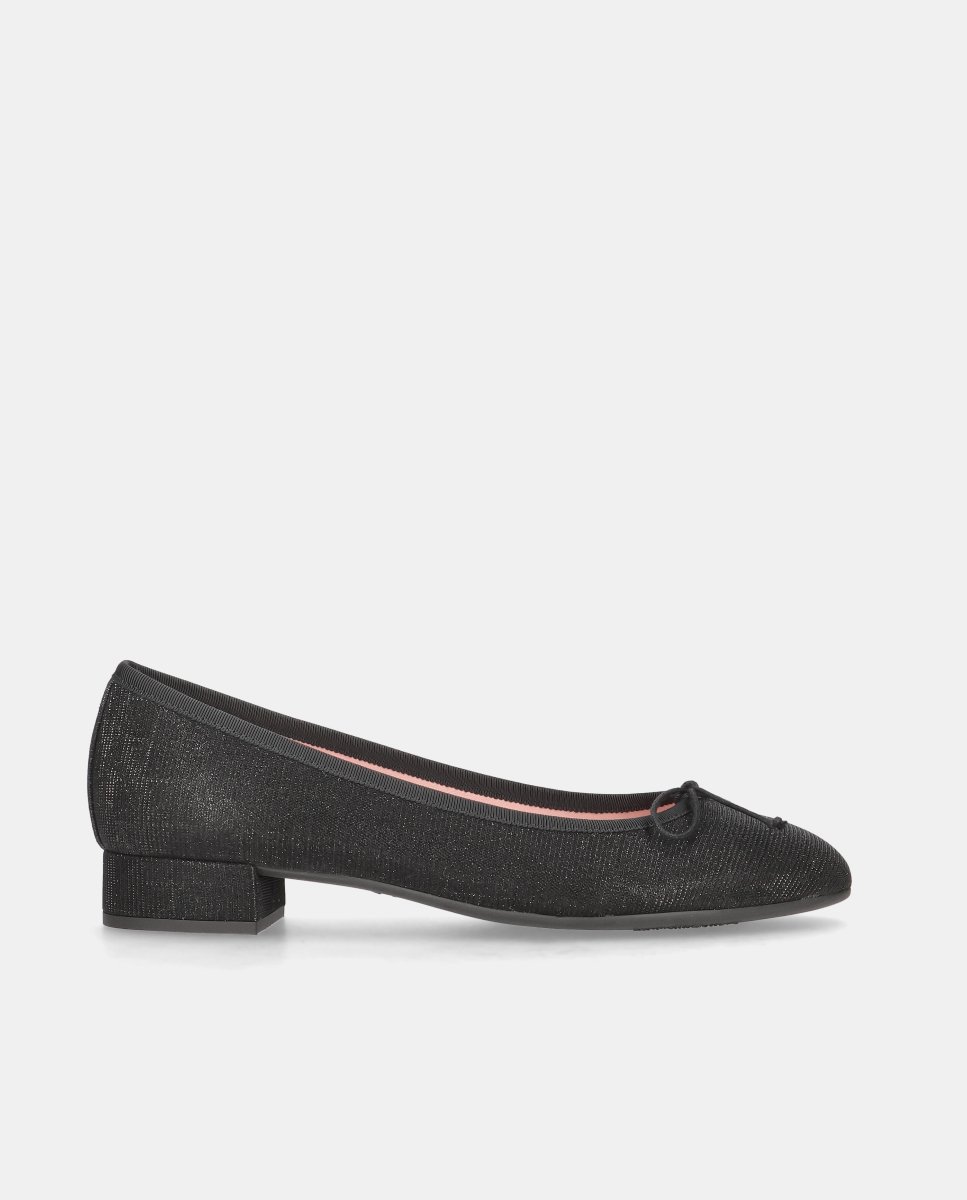 Bailarinas gretschen de mujer en tela brillante - Pretty Ballerinas - Negro Negro-1