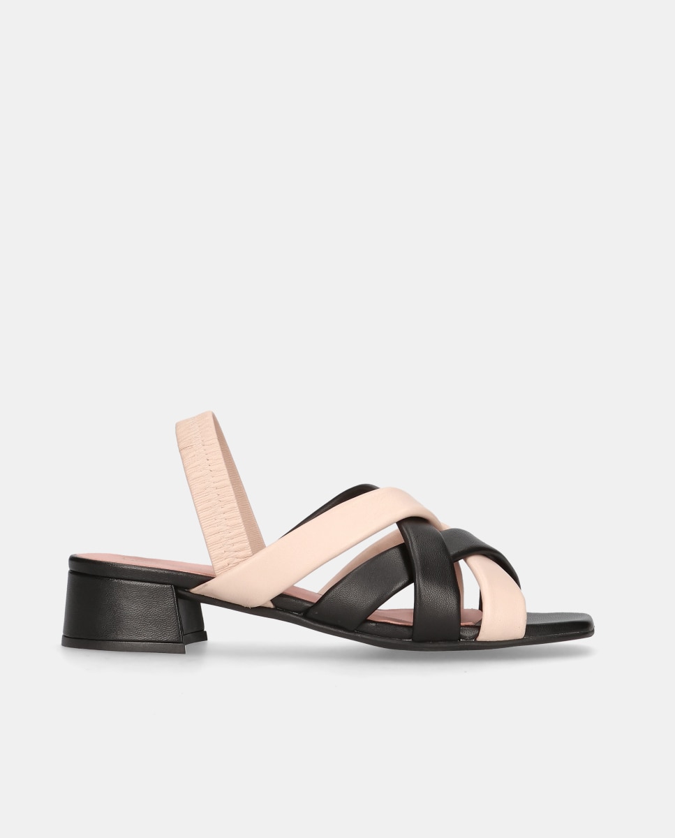 Imagen 0 de Sandalias de tacón Cannes de mujer en napa suave Negro