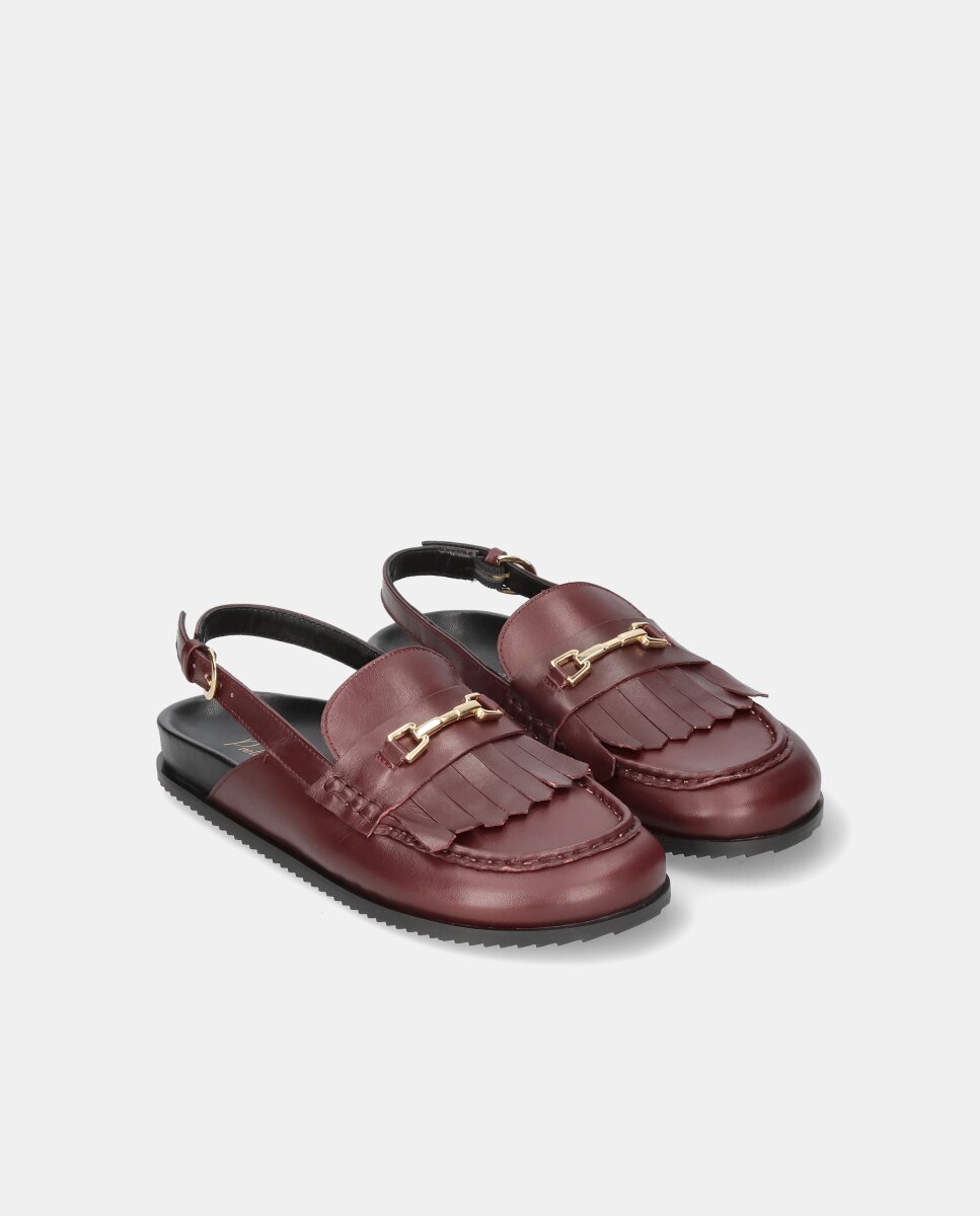 Sandalias planas Belle de mujer en piel - Pretty Ballerinas - Rojo / Negro Rojo / Negro-3