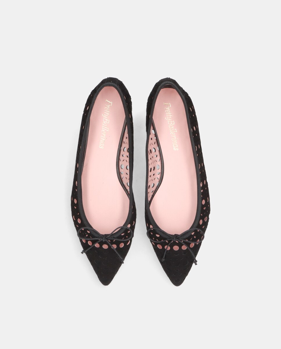 Bailarinas paris de mujer en ante perforado - Pretty Ballerinas - Negro Negro-2