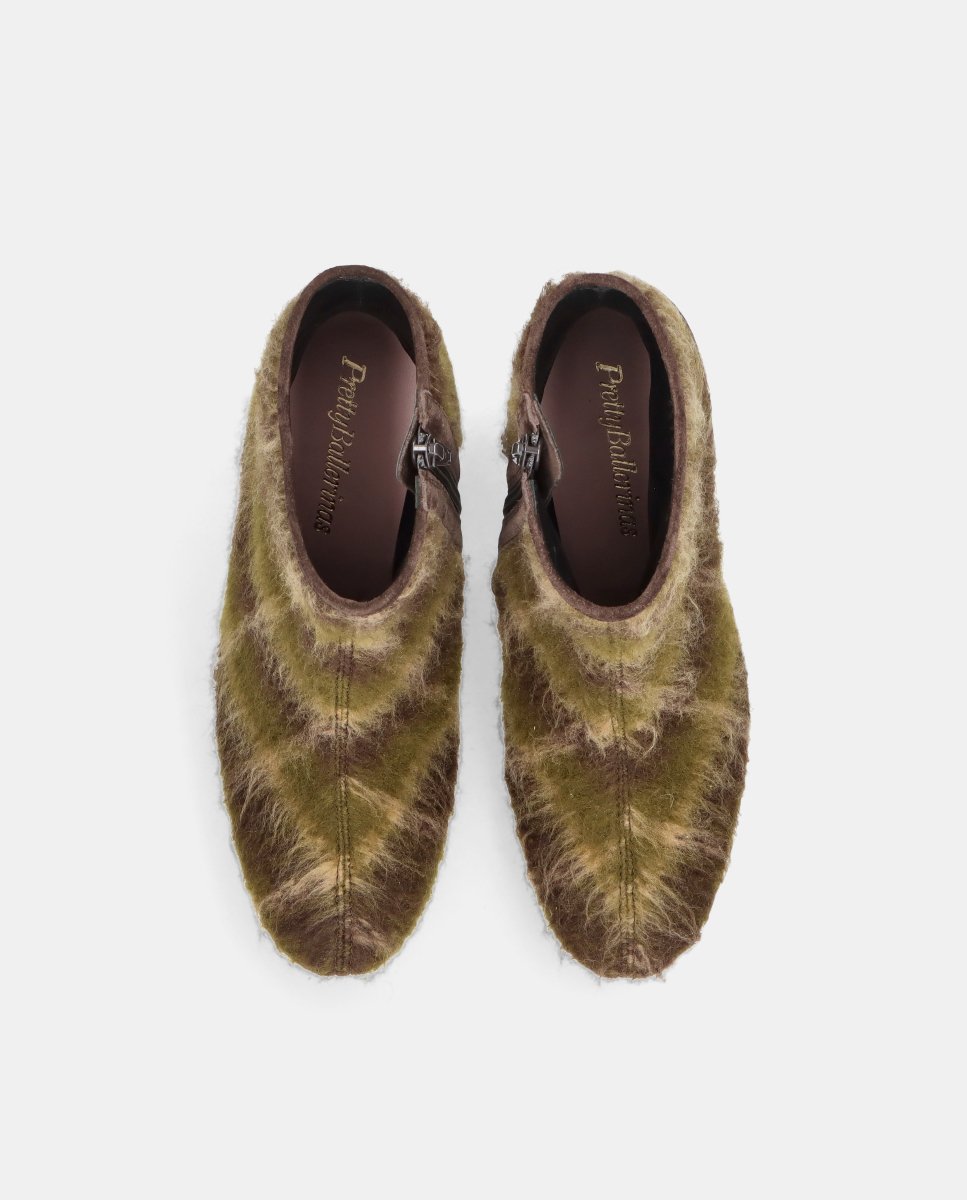Botines jendayi de mujer en tejido efecto lana - Pretty Ballerinas - Verde Verde-2