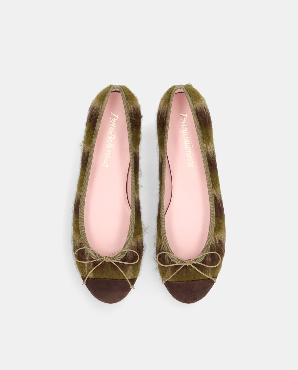 Bailarinas nicole de mujer en tejido y ante - Pretty Ballerinas - Verde Verde-2