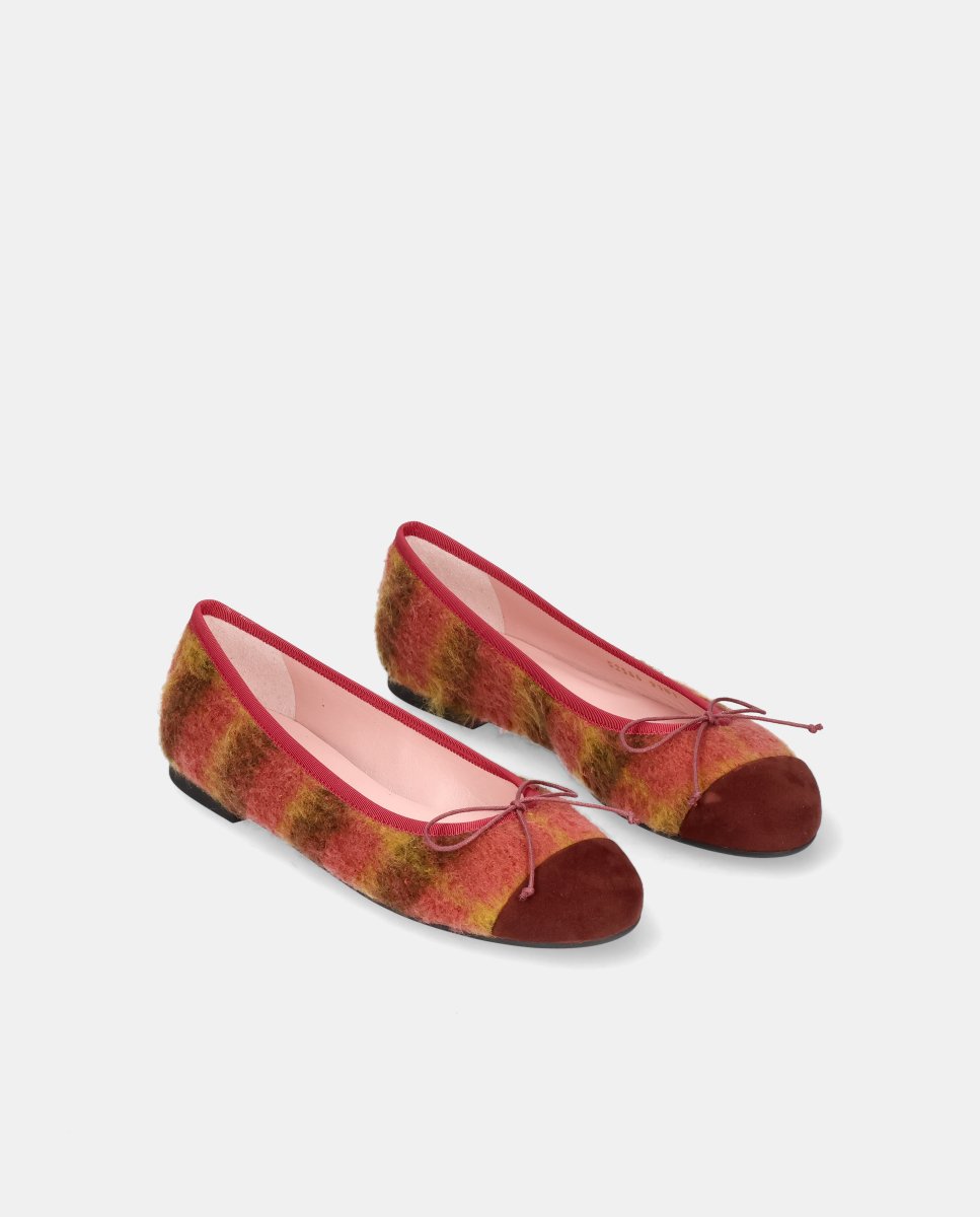 Bailarinas nicole de mujer en tejido y ante - Pretty Ballerinas - Rosa Rosa-3